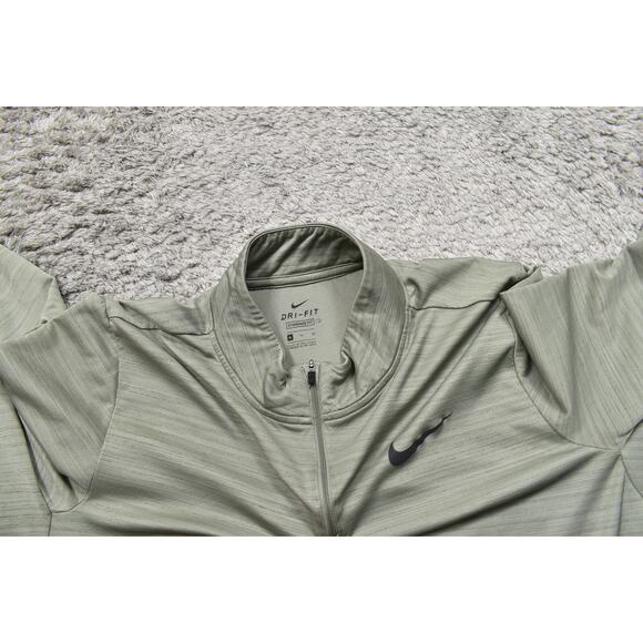 Nike Green Pullover Sweater XL Polyester - Preowned Quarter Zip Athletic - Picture 7 of 7